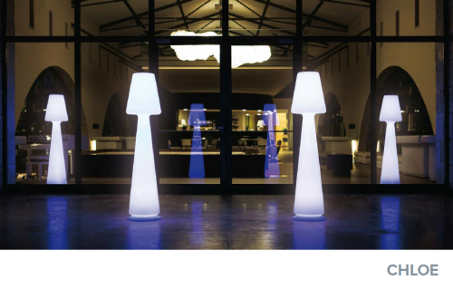 Monacis Chloe 165 LED Multicolor Buitenverlichting staande lamp wit kunststof